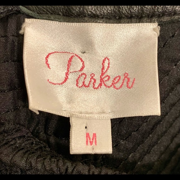 Parker Sz M Black Leather Corset Mini Dress - Picture 5 of 7